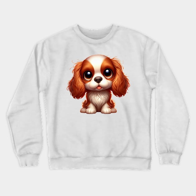 Cute Cavalier King Charles spaniel Crewneck Sweatshirt by Dmytro